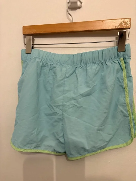 Old Navy Light Blue Athletic Shorts with Lime Trim - Picture 2 of 2